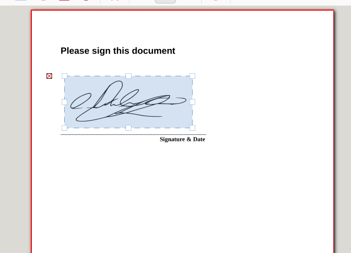 Sign Document Step 2