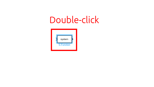 Simulink double click S function