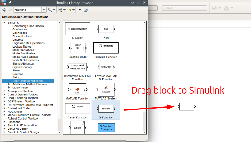 Simulink drag S function