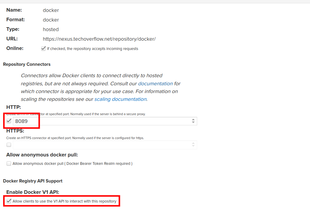Sonatype Nexus - Configure Docker repository 