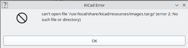 Kicad error message if images are shown as question mark