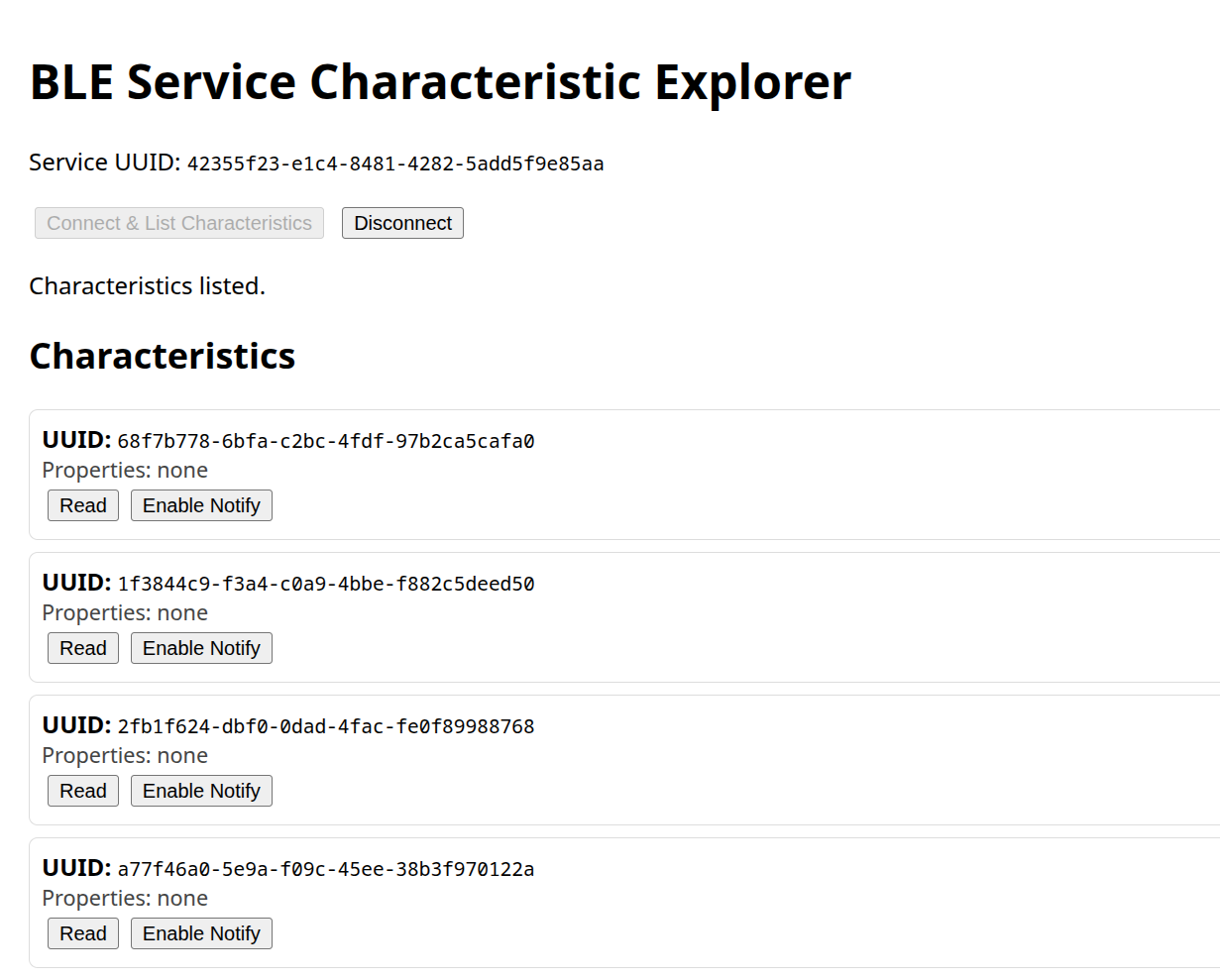BLE Explorer